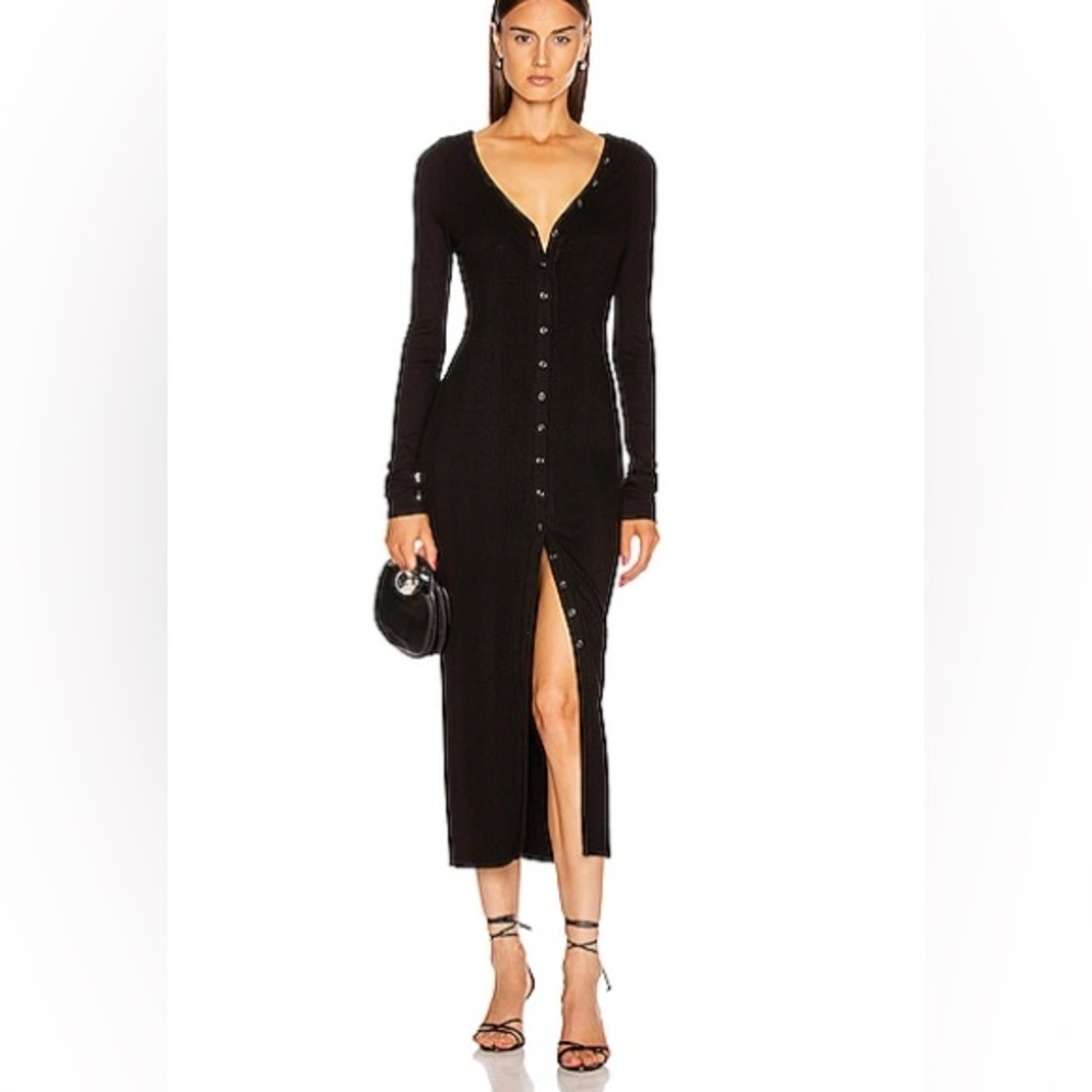 The Range Division Rib Button Front Midi Dress In… - image 1